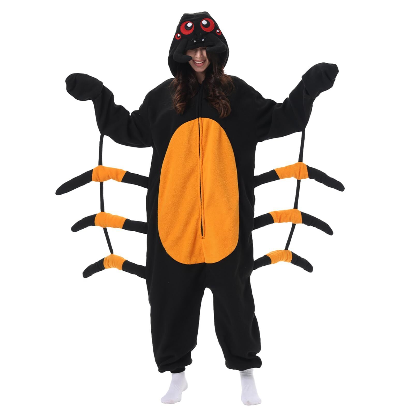 4440 Adult Onesie Spider Costume Halloween Cosplay Plush Animal Homewear